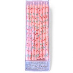 Meri Meri Cherry cherries  Pink birthday Candles. Set of 16